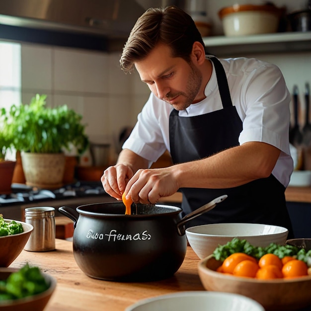 Szef kuchni przy garze